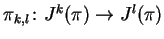 $ \pi_{k,l}\colon J^k(\pi)\to J^l(\pi)$