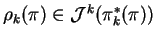 $ \rho_k(\pi)\in
{\mathcal J}^k(\pi_k^*(\pi))$