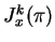 $ J_x^k(\pi)$