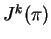 $ J^k(\pi)$